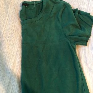 Suede shirt dress